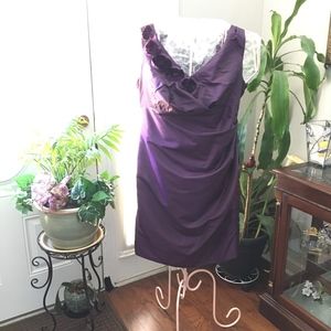 David's Bridal Taffeta Bridesmaid Dress